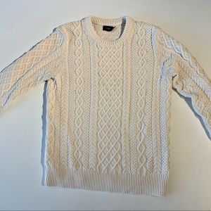 J Crew chunky white fisherman’s sweater